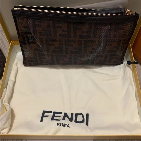 Fendi Handbags - FENDI Mesh Medium Tech Pouch